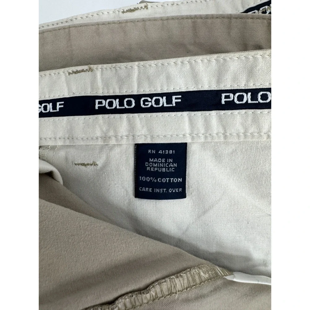 Polo Golf Ralph Lauren Links Chino Pants Mens 34x34 Khaki Straight Leg Pleated